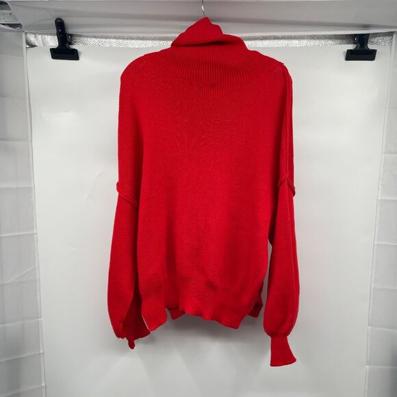 Emory Park Womens Turtleneck Knit Sweater Long Sleeve Red Size Small - Picture 7 of 9